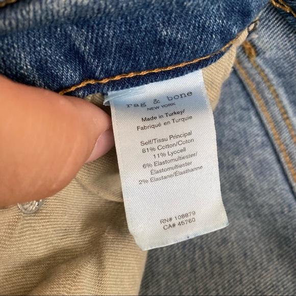 Rag & bone Skinny Ankle Fray Jeans - Picture 8 of 13